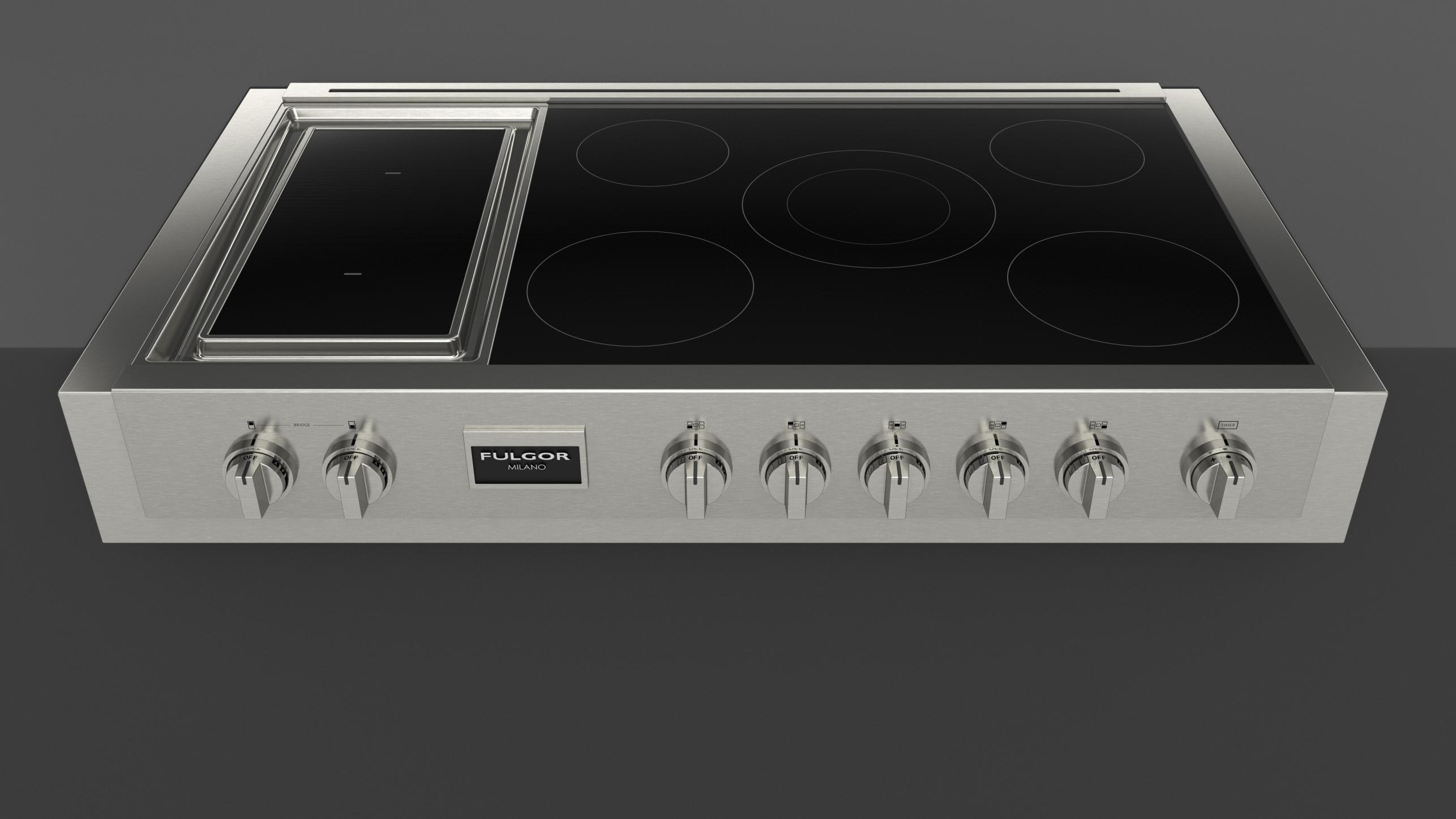 SOFIA 48" PRO INDUCTION RANGETOP WITH GRIDDLE Fulgor Milano